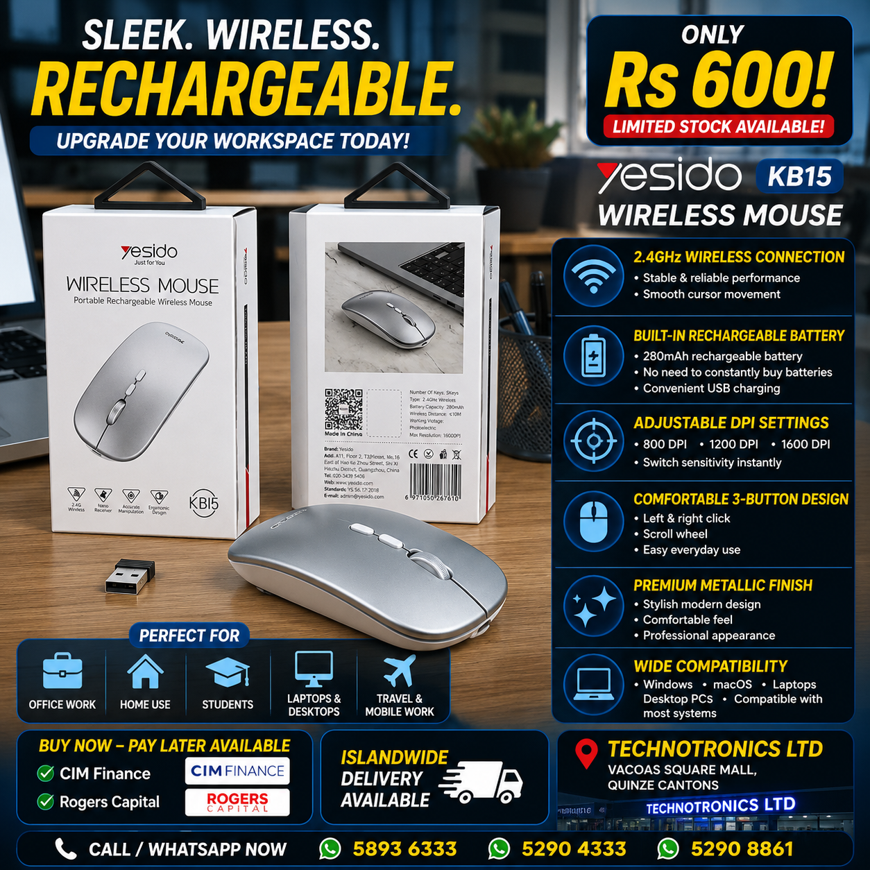 YESIDO KB15 Wireless Mouse