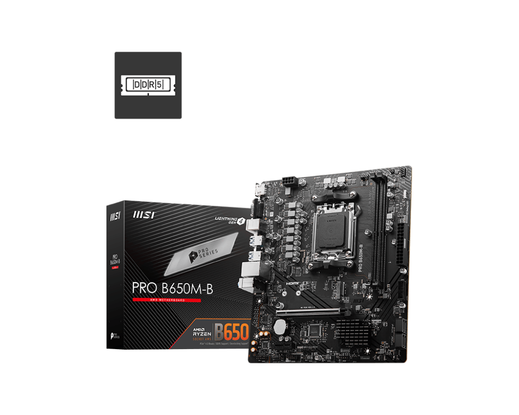 MSI AM5 AMD Motherboard PRO B650M-B