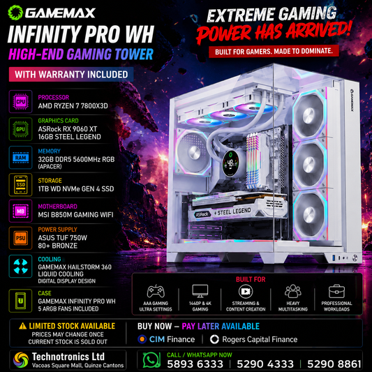 GameMax Infinity Pro WH – High-End Gaming Tower