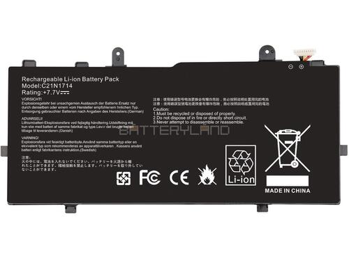 C21N1714-Laptop Battery Replacement for Asus VivoBook Flip TP401N TP401CA TP401NA J401 J1400 J1401 TP401 TP1400 TP1401 Series Notebook 7.7V 39Wh 5065mAh