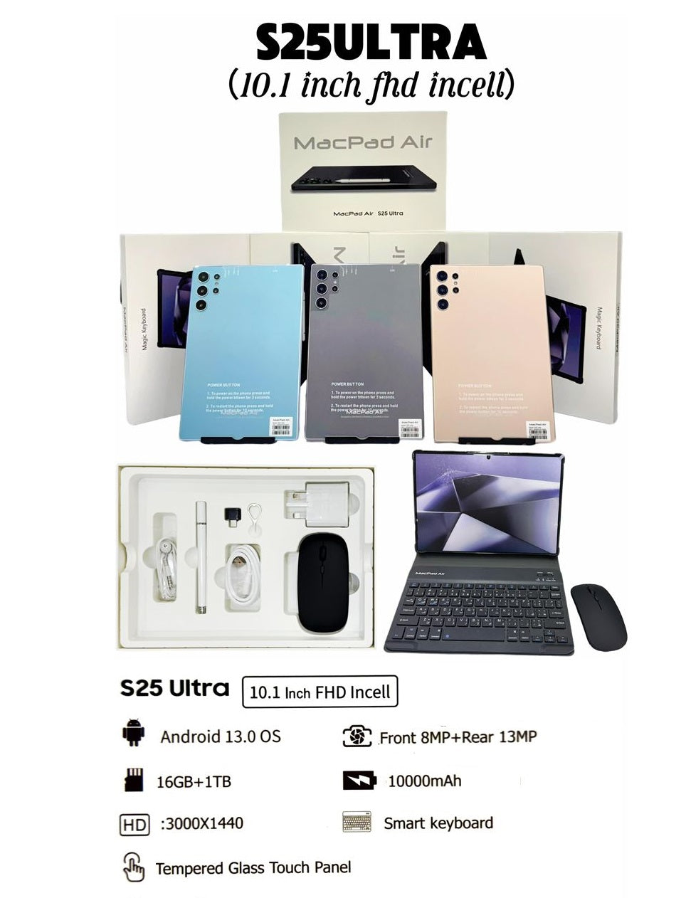 MacPad Air Tablet S25 Ultra