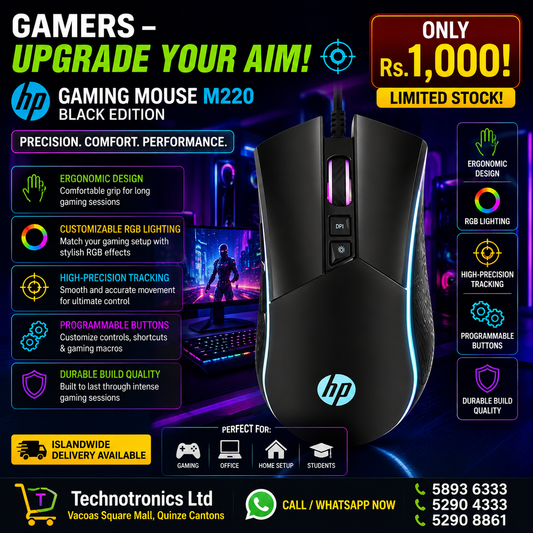 HP Gaming Mouse M220 β Black Edition