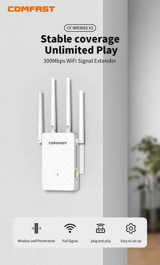 COMFAST CF-WR306S V2 – 300Mbps WiFi Signal Booster!
