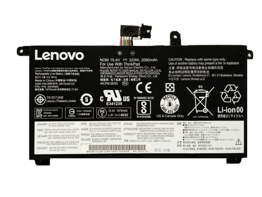 01AV493 - Battery Replacement for Lenovo ThinkPad T570 T580 P51S P52S 20H9 20HA 20JX 20JW 20L9 20LA 20JY 20HC 20LB 20LC Series Laptop 00UR890 00UR892 SB10L84122 15.2V 32Wh 2100mAh