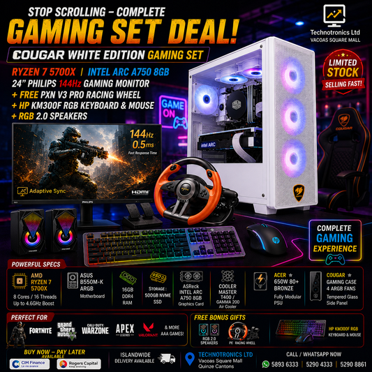 COUGAR WHITE EDITION GAMING SET