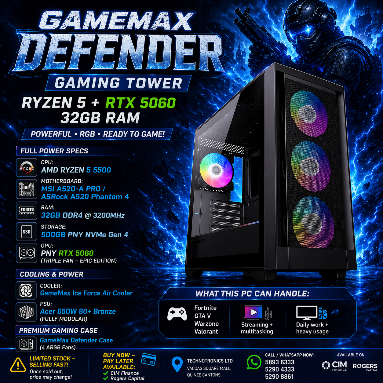 GAMEMAX DEFENDER GAMING TOWER