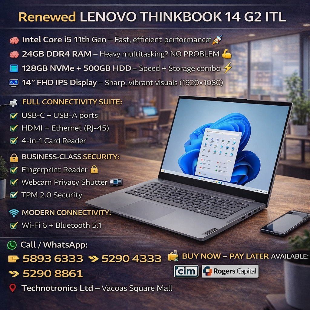Renewed LENOVO THINKBOOK 14 G2 ITL