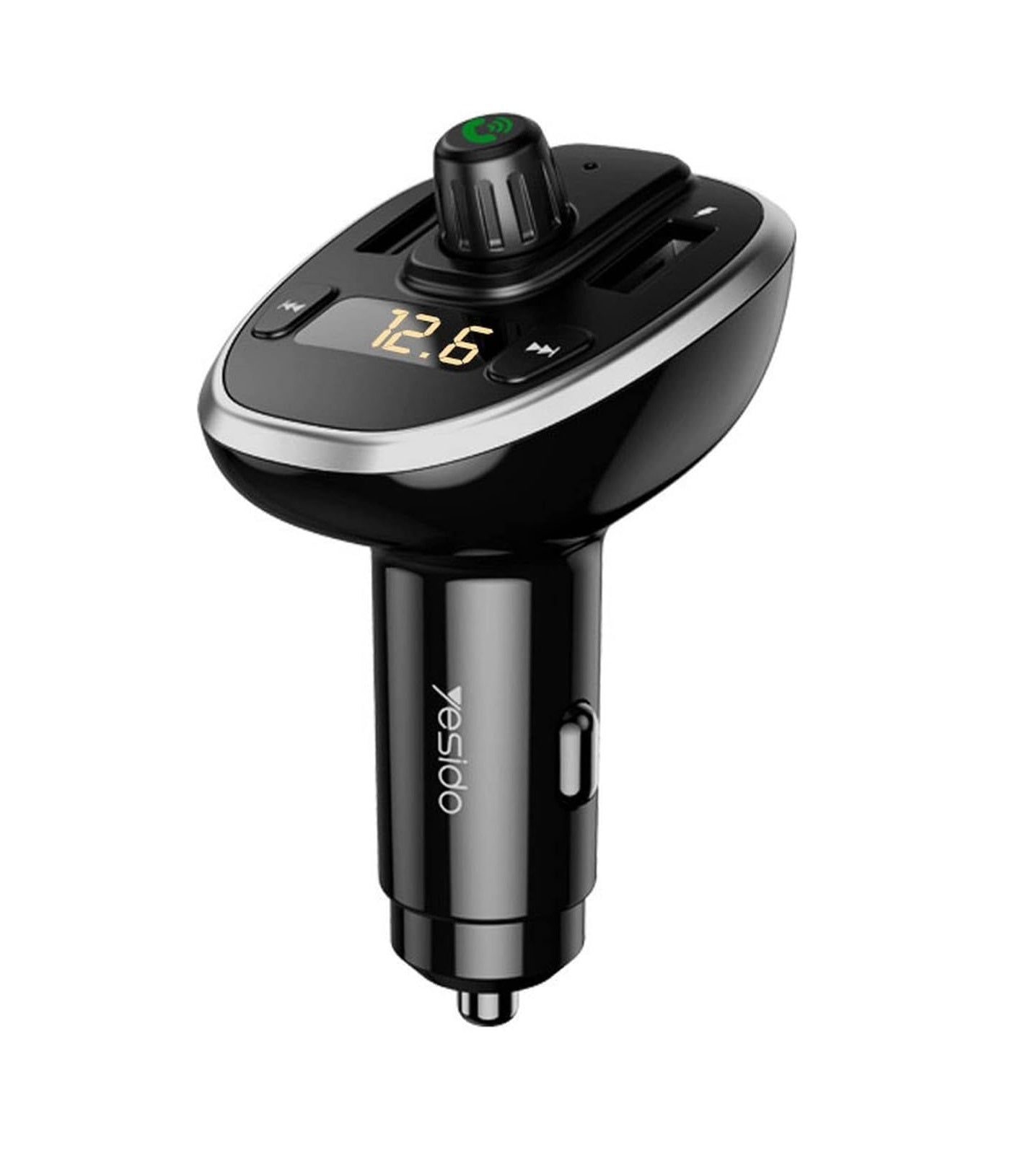 Premium Car Charger With FM Transmitter and Digital Display For Yesido Y39