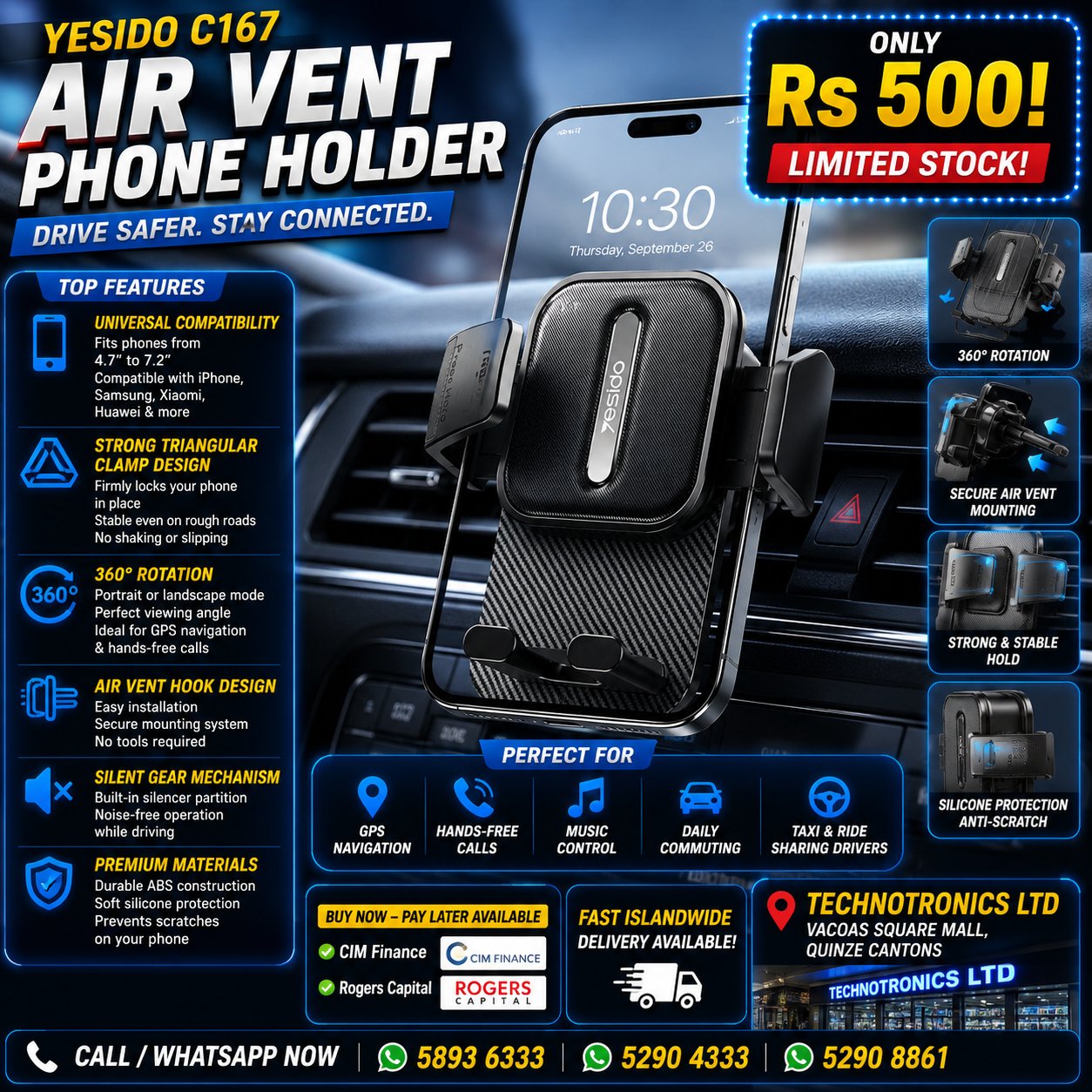 YESIDO C167 Air Vent Phone Holder