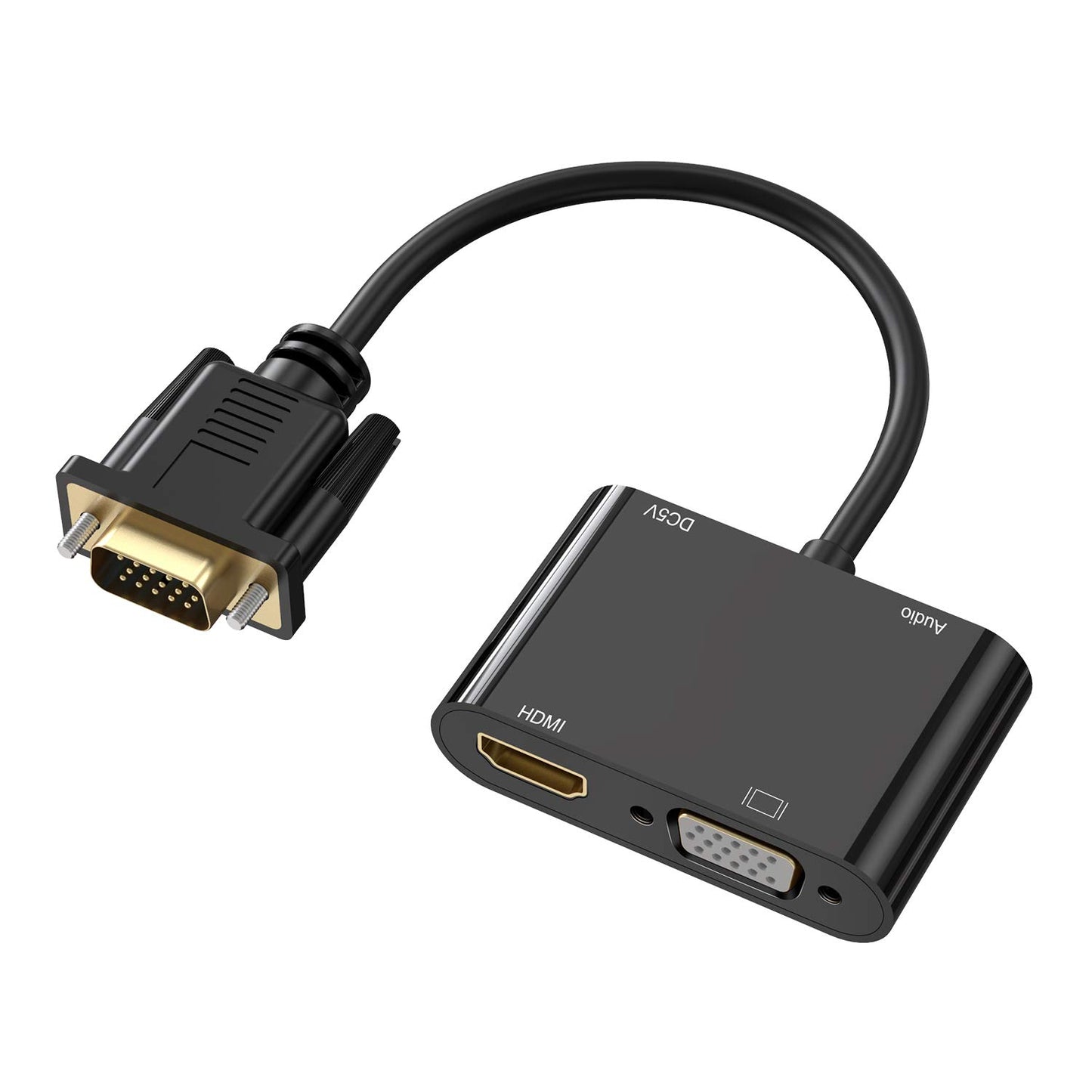 VGA to HDMI + VGA Converter