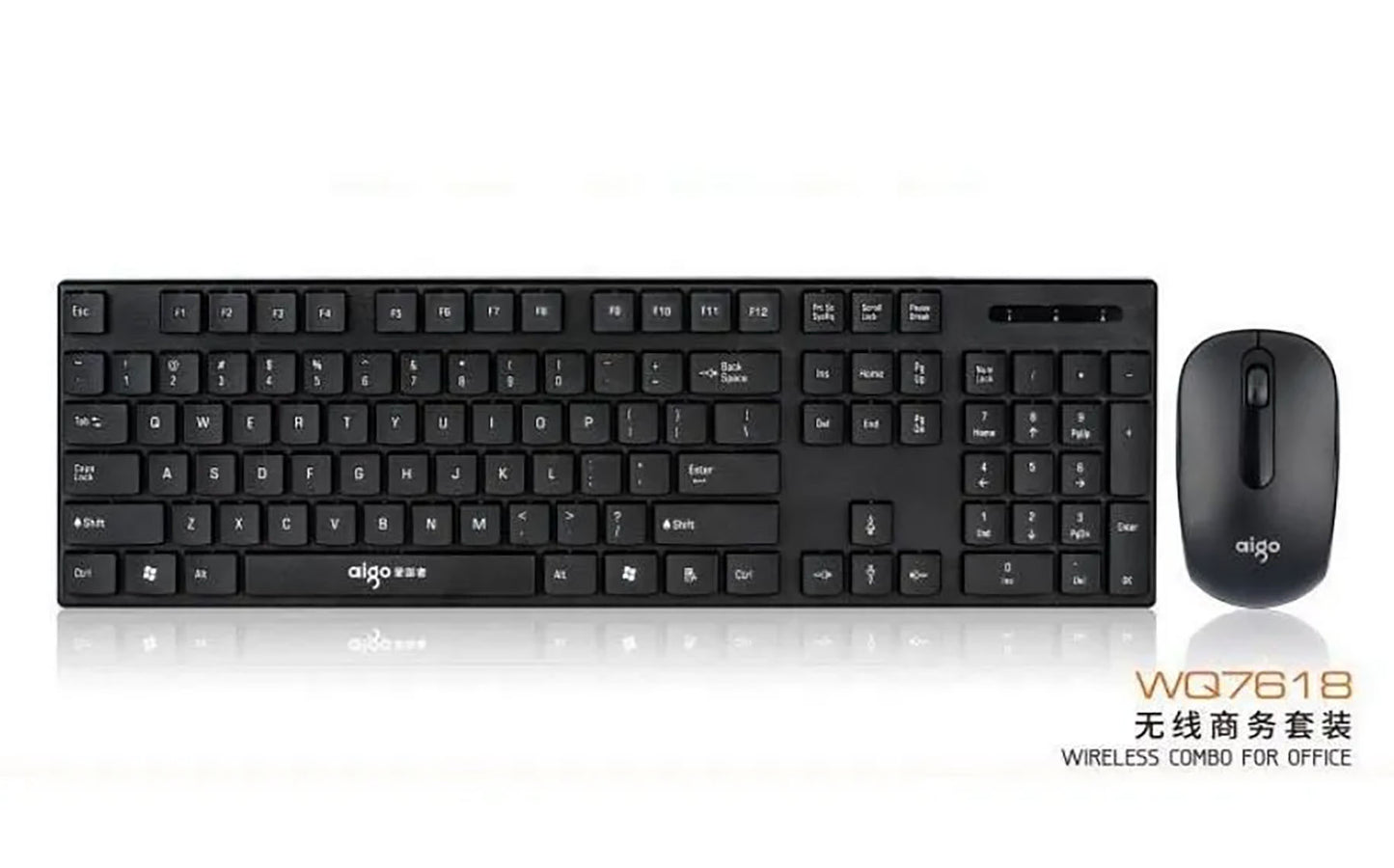 AIGO WQ7618 Wireless Keyboard and M0use Combo