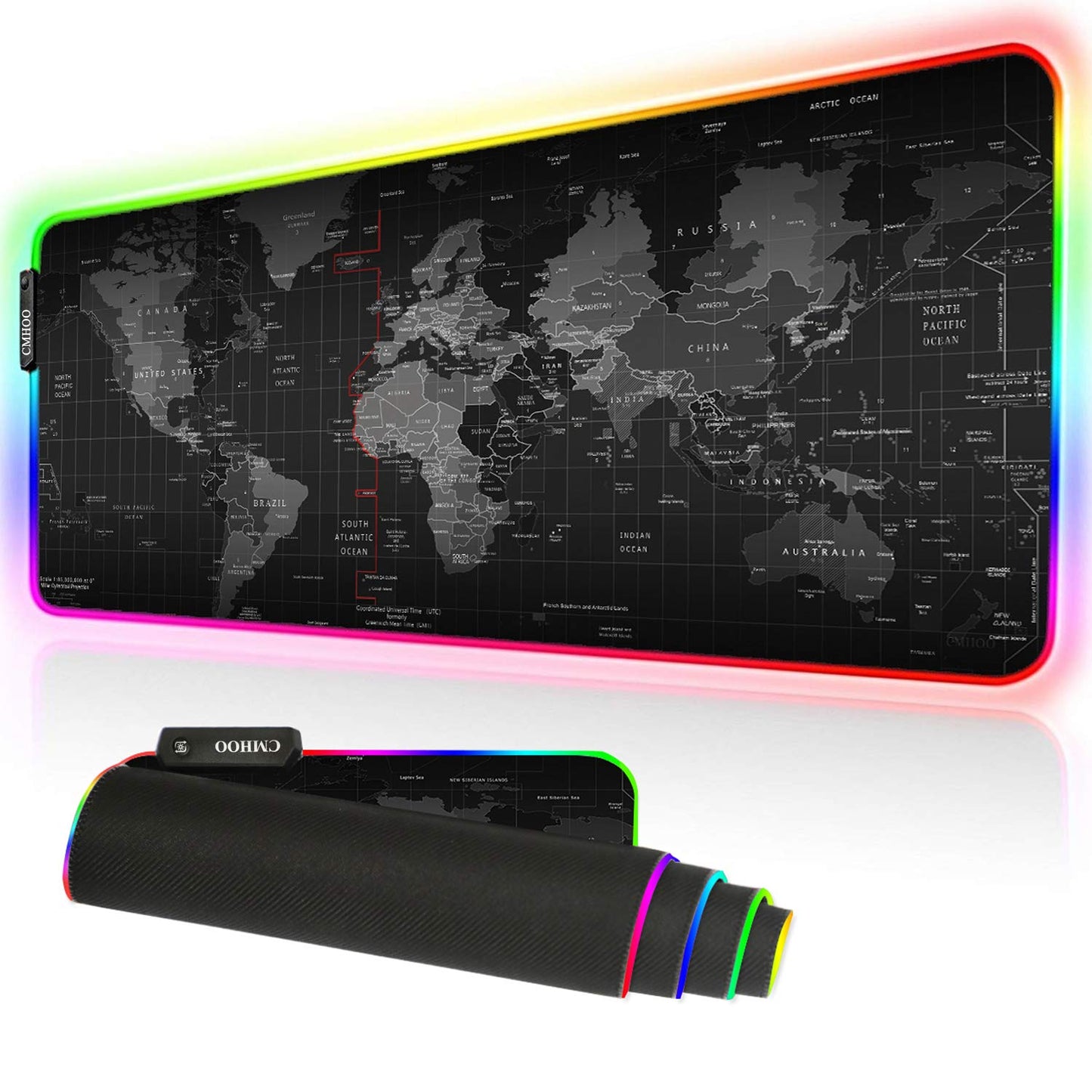 World Map RGB Mouse Pad