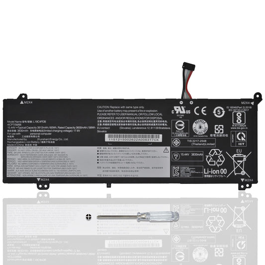 L19M4PDB L19C4PDB Laptop Battery for Lenovo ThinkBook 14s Yoga ITL ThinkBook 14 2021 G2 ITL ARE 14 G3 ITL ACL G4 ABA IAP 15 G2 ARE ITL G3 ACL ITL G4 IAP ABA Series 5B10Z21201 5B10Z21209 15.36V 60Wh