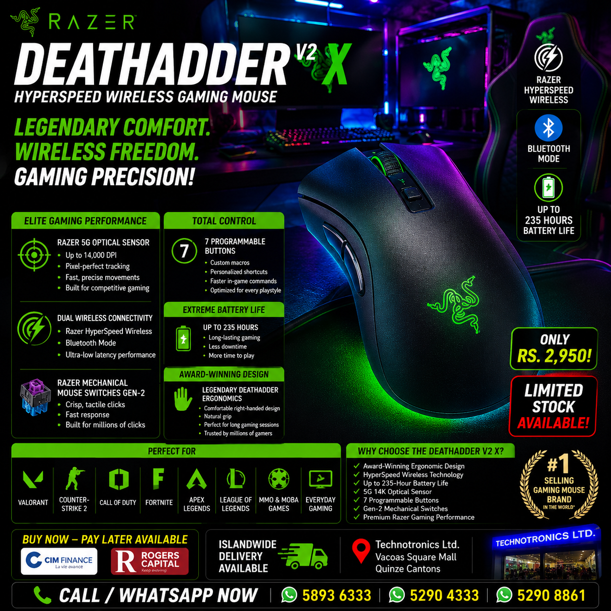 RAZER DEATHADDER V2 X HYPERSPEED