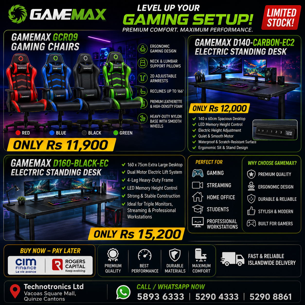 Gamemax Chair and Table