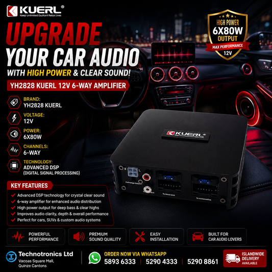 High Power 12V 6 Way Amplifier 6X80W Car audio Kuerl Amplifier