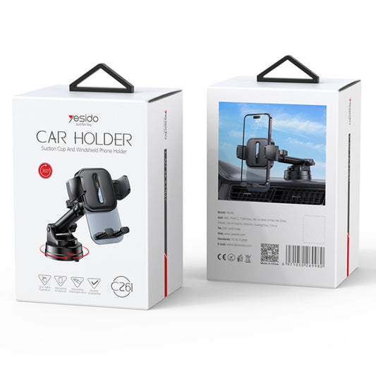Yesido C261 Suction Cup Type Telescopic Car Phone Holder- Vehicle