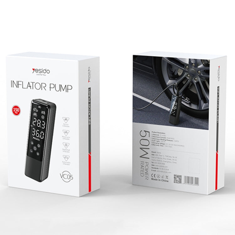 Yesido VC05 Portable Wired Car Mini Inflator Pump- Vehicle