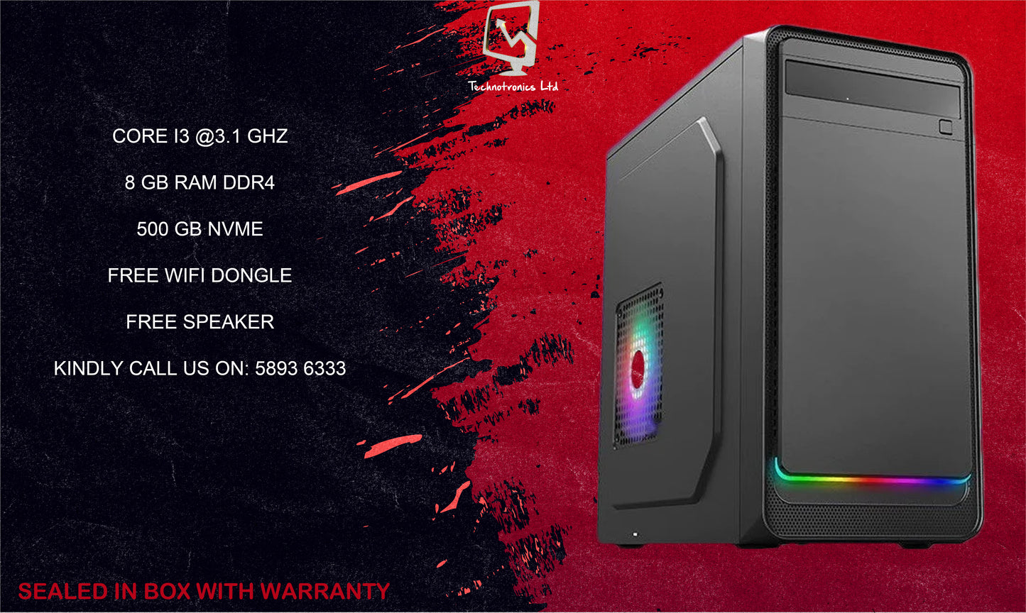 Unbelievable Deal New Core i3 Tower in Box only at Rs 12500 Only!