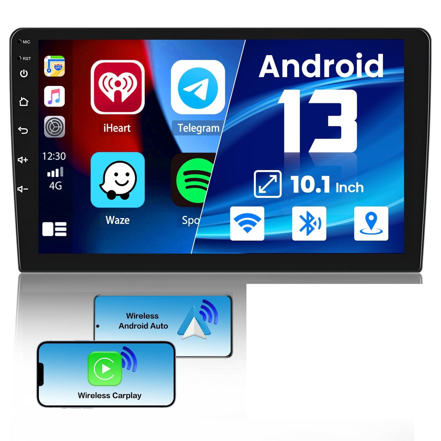 CAR SCREEN ANDROID 13.0, 10.1INCH HS-1010F- Car Player With GPS( 2 Din)