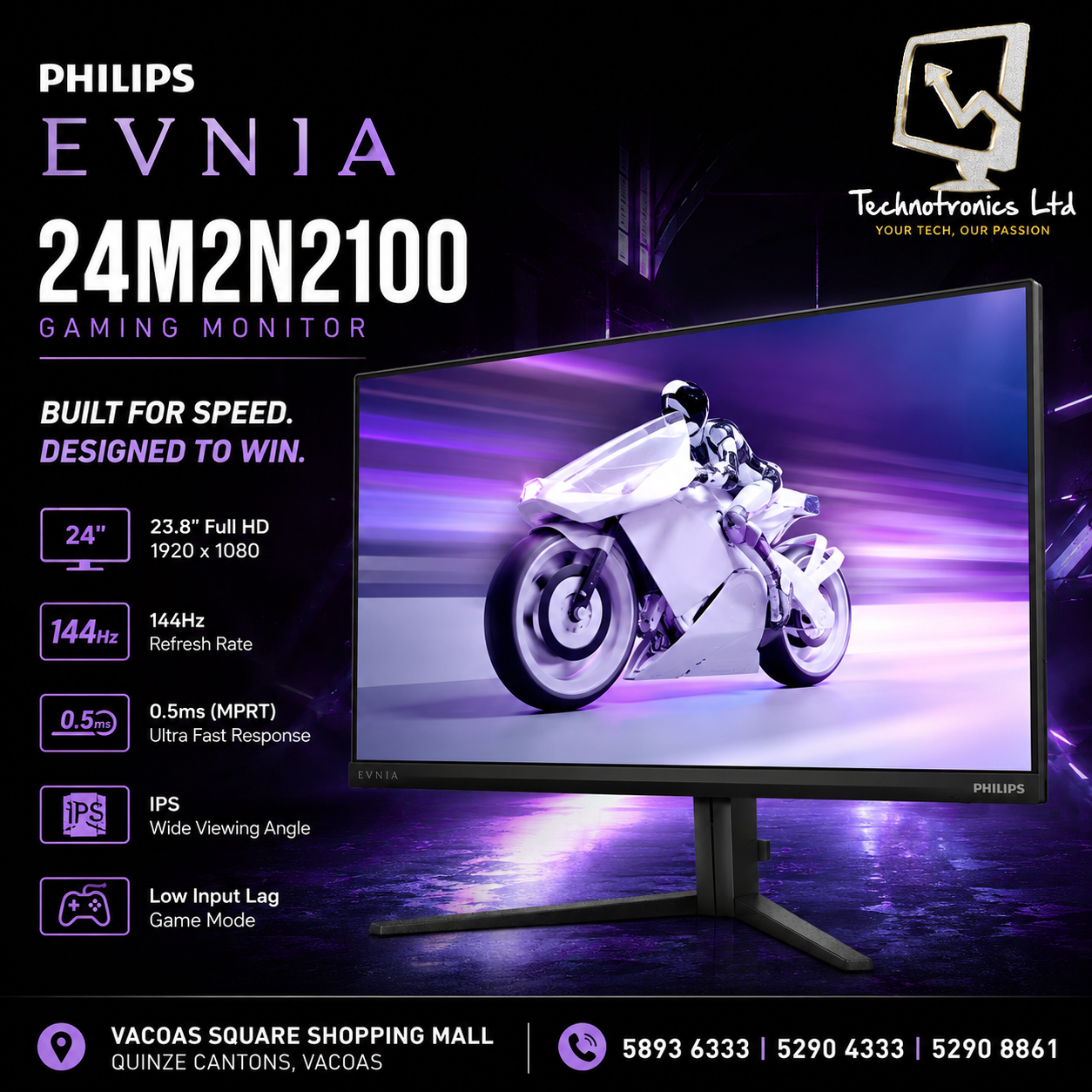 24M2N2100 24" 144Hz Monitor Evnia Philips