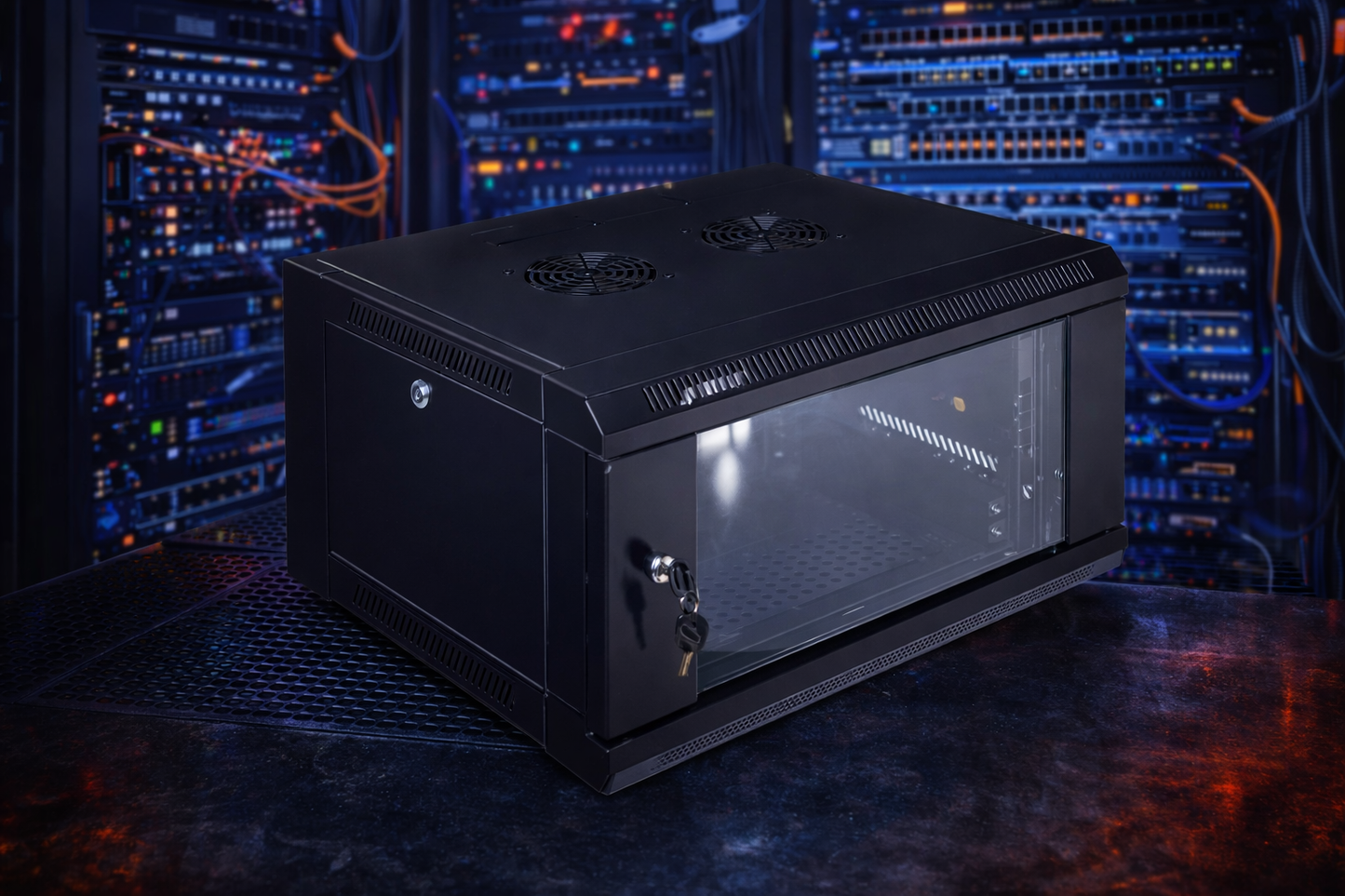 Data Cabinet 4U with Lock and Fan ! š