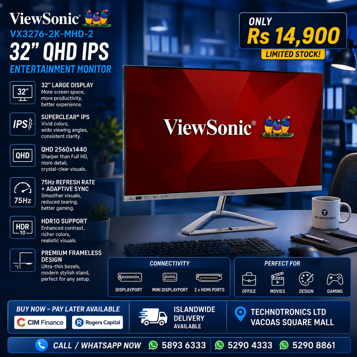 ViewSonic VX3276-2K-MHD-2