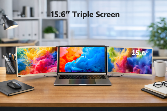 Portable 15.6" Triple Laptop Screen Extender S6