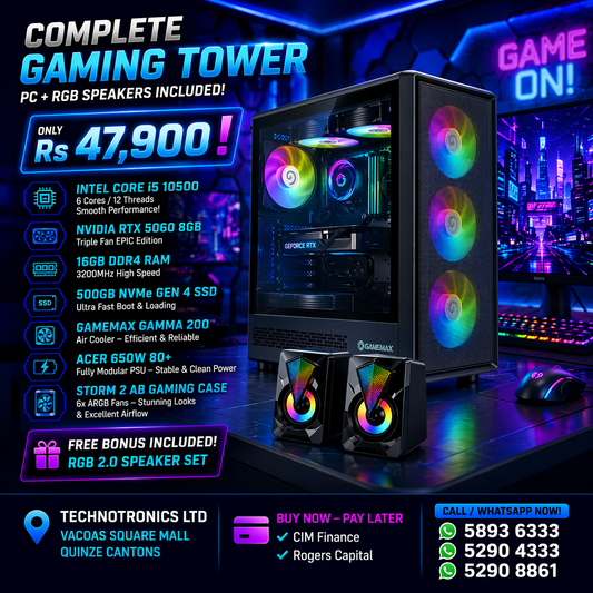 GAMING TOWER- Intel Core i5 10500 +RTX 5060 8GB(TRIPLE FANS)