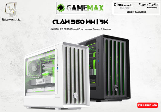 GameMax CLAW 360 Black, White | Processor: Intel Core i5-10500 | RAM: 16GB DDR4 | Storage: 500GB NVMe SSD | Graphics: NVIDIA RTX 5060 8GB