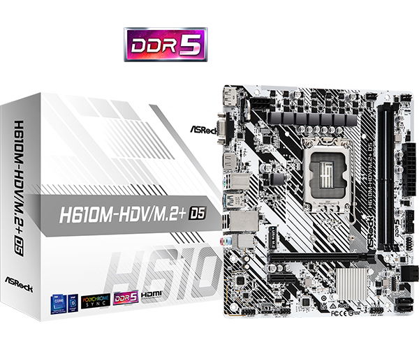 AsRock H610M-HDV/M.2+ D5-INTEL Motherboard