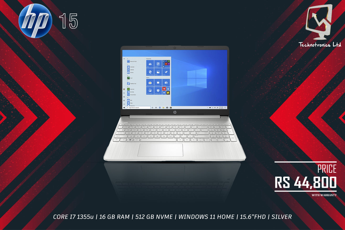 HP 15 CORE I7 1355u, SILVER
