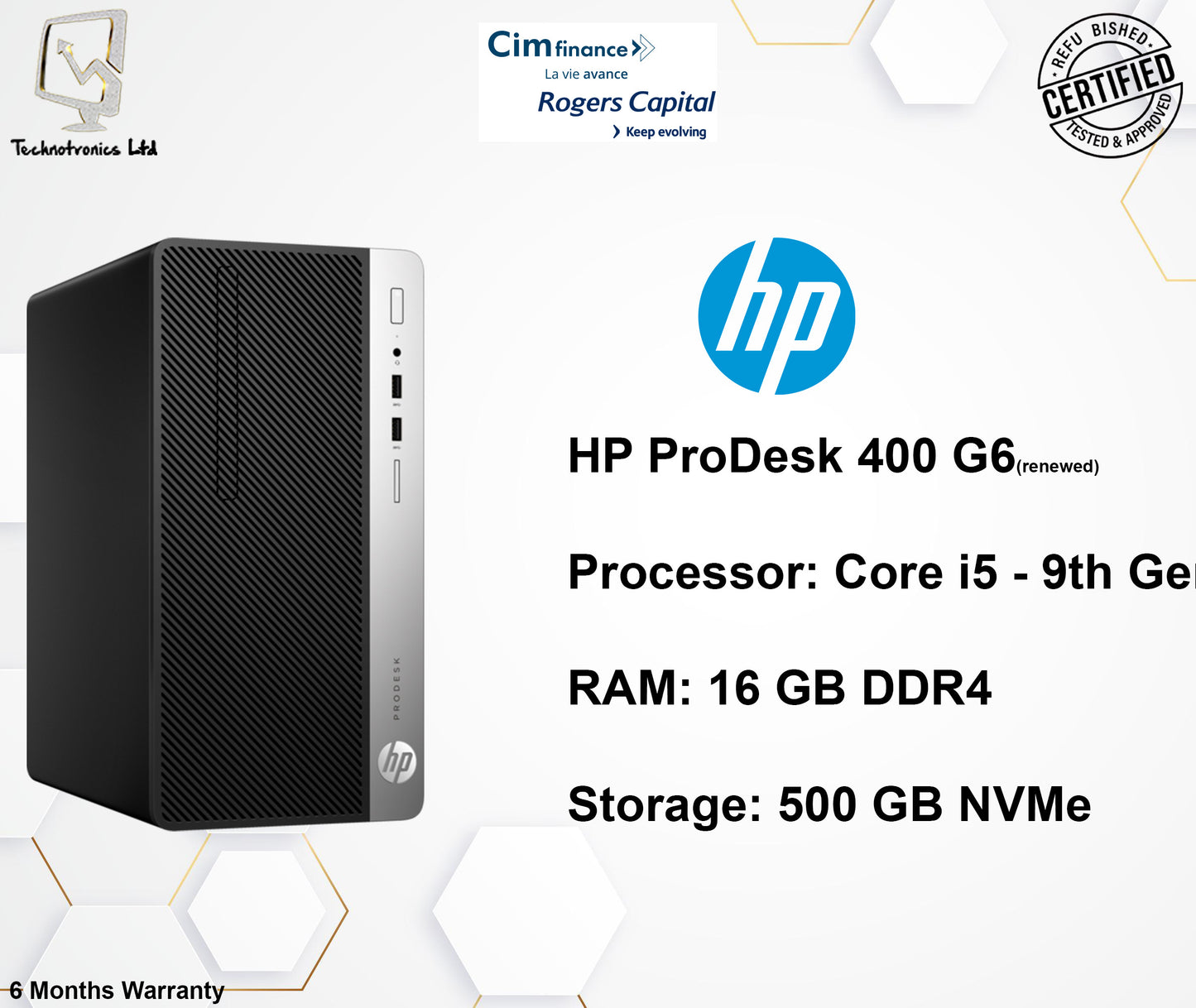 HP ProDesk 400 G6 -Renewed