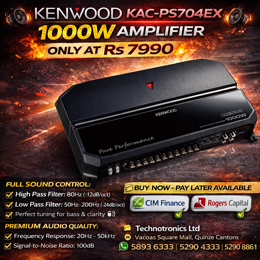 KENWOOD KAC-PS704EX 1000W CAR AMPLIFIER ONLY AT Rs 7990