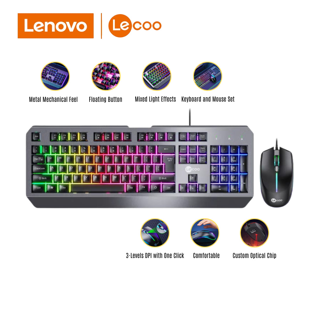 Lenovo Mechanical Keyboard & Mouse USB Gaming CM109