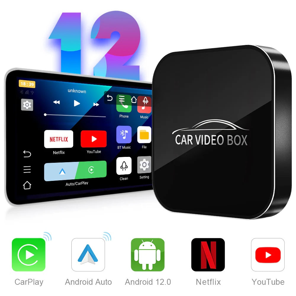 Wireless CarPlay / Android Auto + Android 12 Box