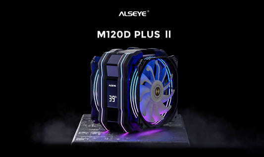 ALSEYE M120D Plus CPU Air Cooler, Temperature Displayed
