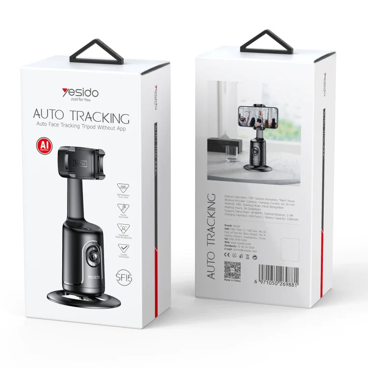Yesido SF15 Intelligent Face Recognition 360-degree Rotating PTZ Shoot