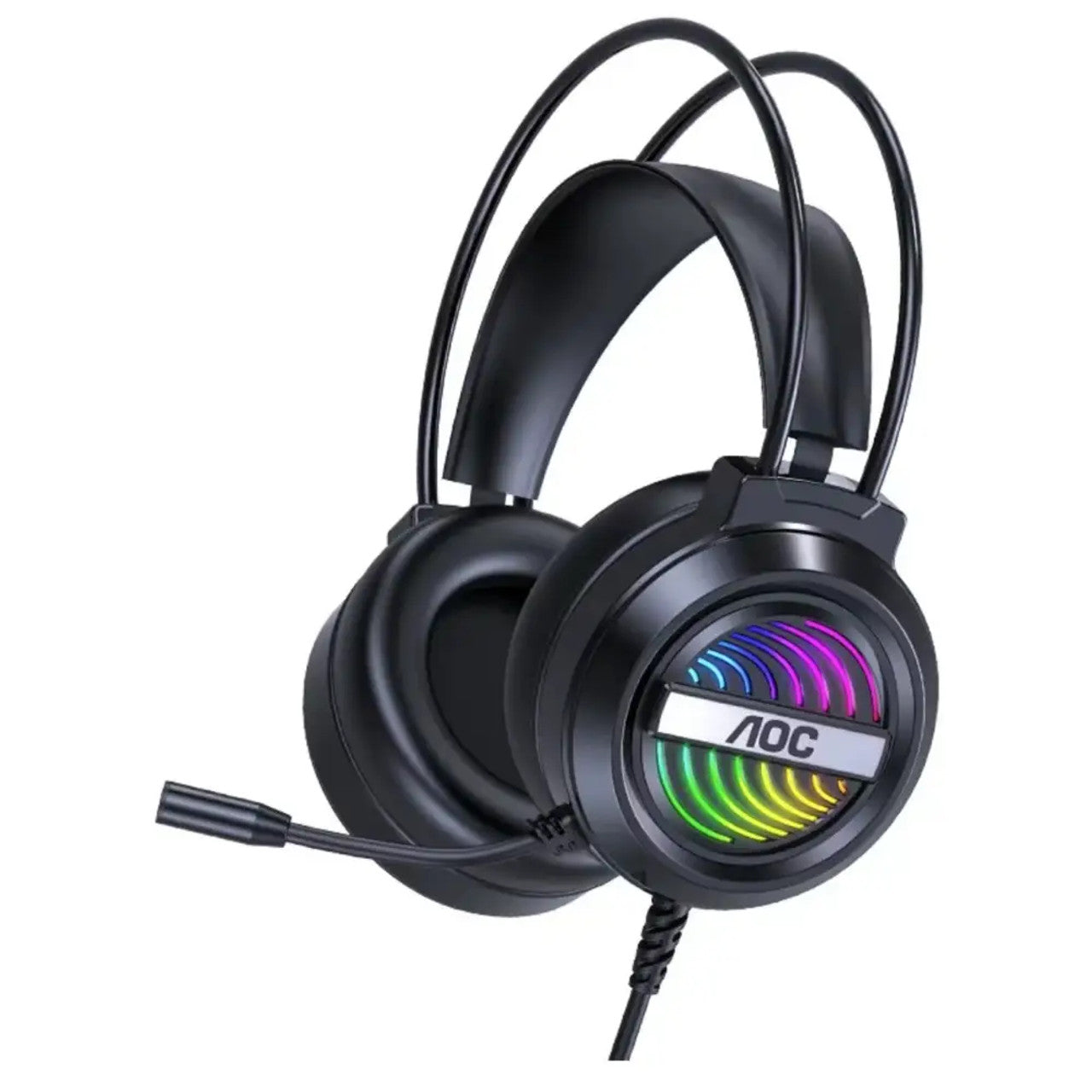 AOC GH120 Wired Gaming Headphones Black USB Jack RGB Phantom