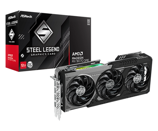 ASRock AMD Radeon RX 9070 GRE Steel Legend Dark 12GB OC