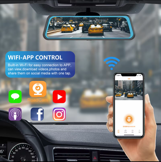 Android -10-Inch Touch Screen Car Mirror 4K Camer@ Vehicle( Dual Camer@)