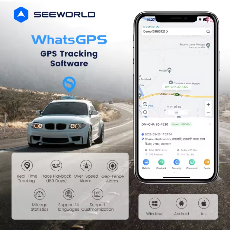 SEEWORLD 4G Anti-theft GPS Tracker Vehicle Tracking Device