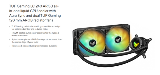 ASUS TUF GAMING LC 240 ARGB – Liquid Cooler for AMD