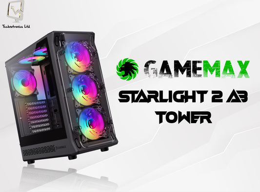 GameMax Starlight Tower | AMD Ryzen 7 8700F | 16GB DDR5 | 500GB NVMe SSD | PNY Rtx 5060 8GB