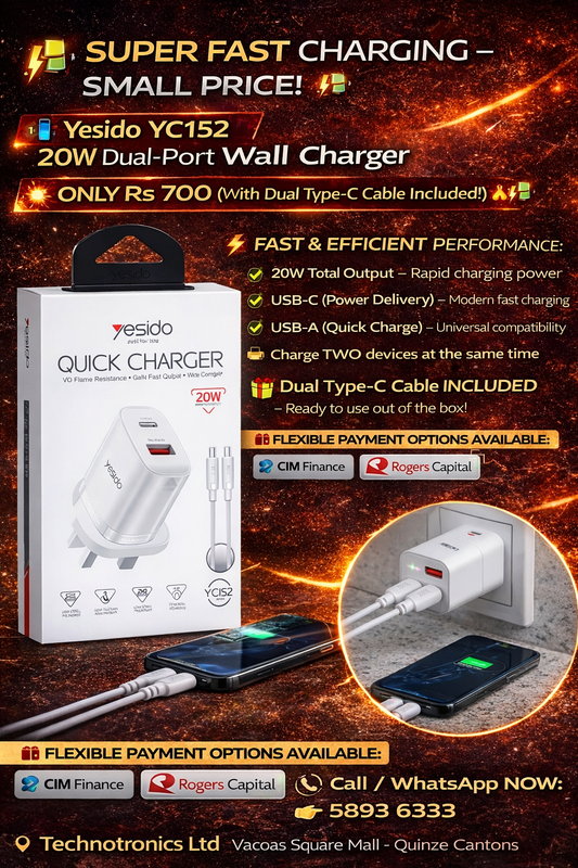 Yesido YC152 20W Dual-Port Wall Charger