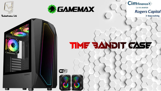 Time Bandit Tower | Processor: Intel Core i5 14th Gen 14400F | RAM: 32GB DDR5 @ 6000MHz | Storage: 1TB NVMe | Graphics Card: Rx 9600XT 16 GB