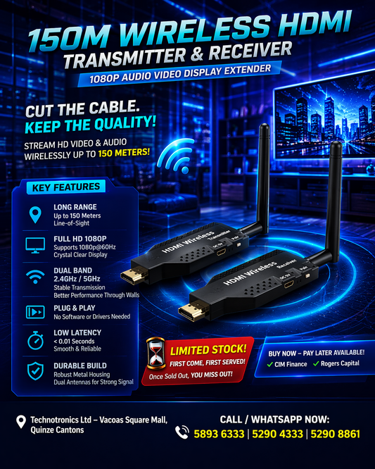 150M Wireless HDMI Transmitter and Receiver 1080P Audio Video Display Extender(MA)