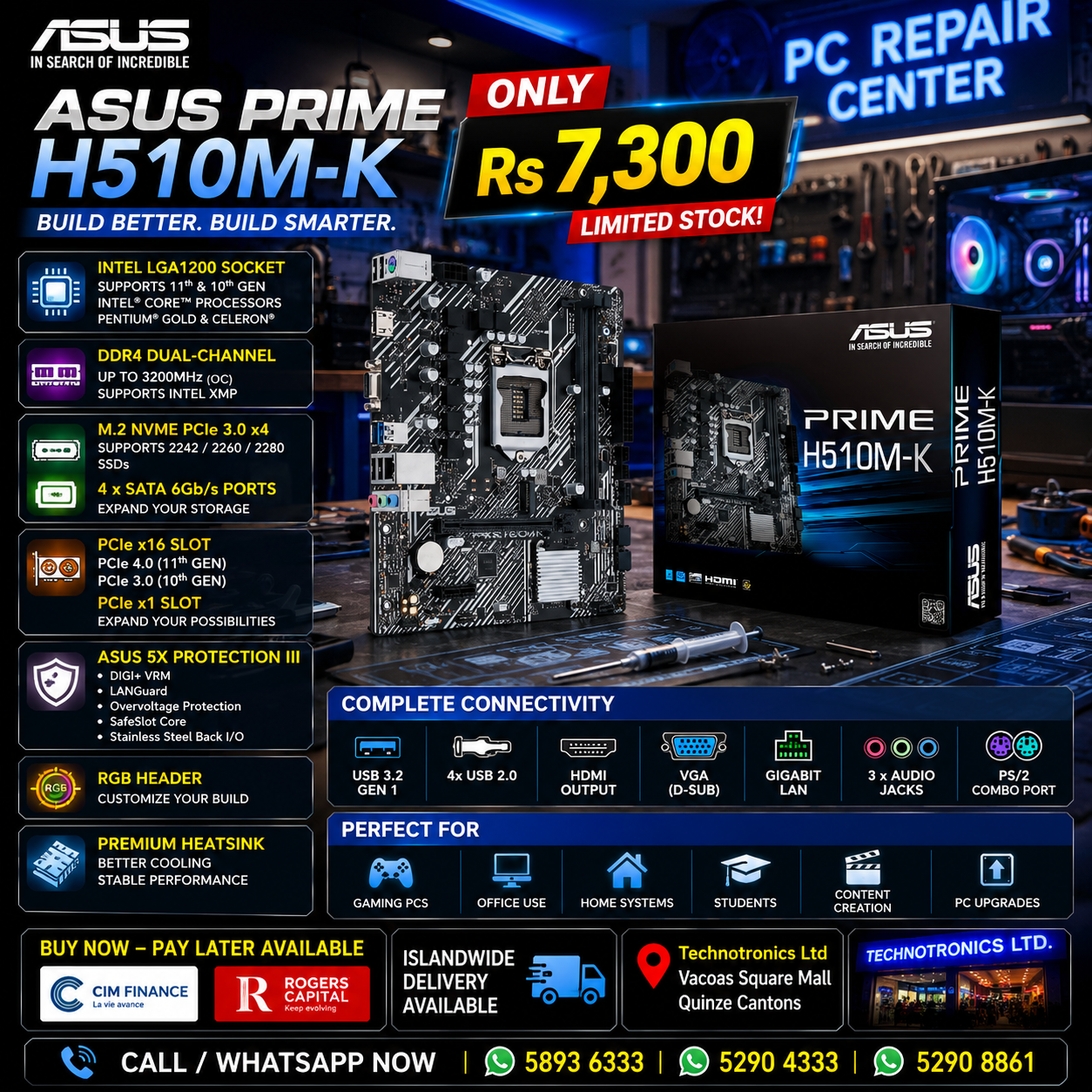 ASUS PRIME H510M-K MOTHERBOARD