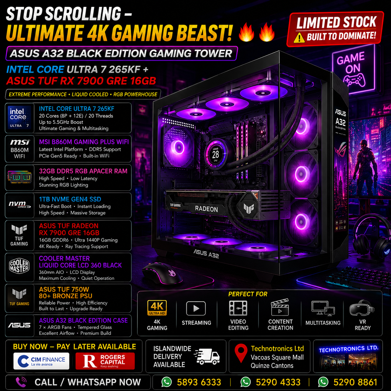 ASUS A32 BLACK EDITION GAMING TOWER