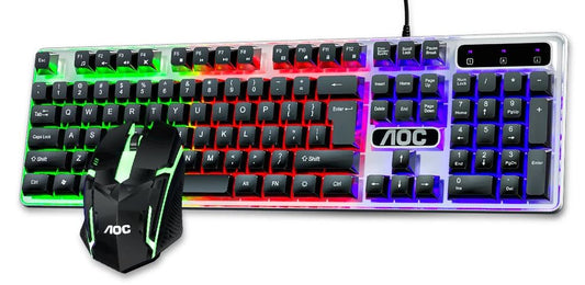 AOC KM100 COOL BACKLIT KEYBOARD AND MOUSE